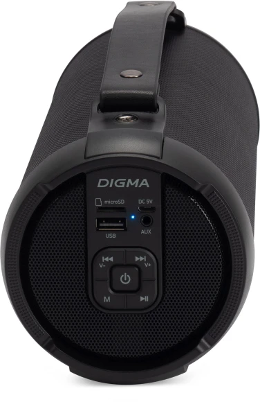 Колонка порт. Digma D-PS1520 черный/черный 16W 1.0 BT 10м 1500mAh (SP1520B)