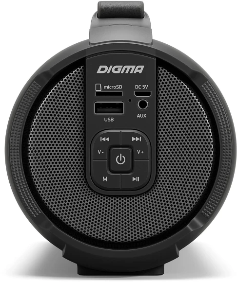 Колонка порт. Digma D-PS1520 черный/черный 16W 1.0 BT 10м 1500mAh (SP1520B)