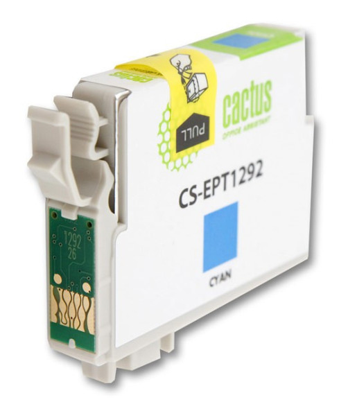 Картридж струйный Cactus CS-EPT1292 T1292 голубой (10мл) для Epson B42/BX305/BX305F/BX320/BX525/BX625/SX420/SX425/SX525/SX621