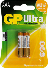 Батарея GP Ultra Alkaline 24AU LR03 AAA (2шт) Батарея GP Ultra Alkaline 24AU LR03 AAA (2шт)
