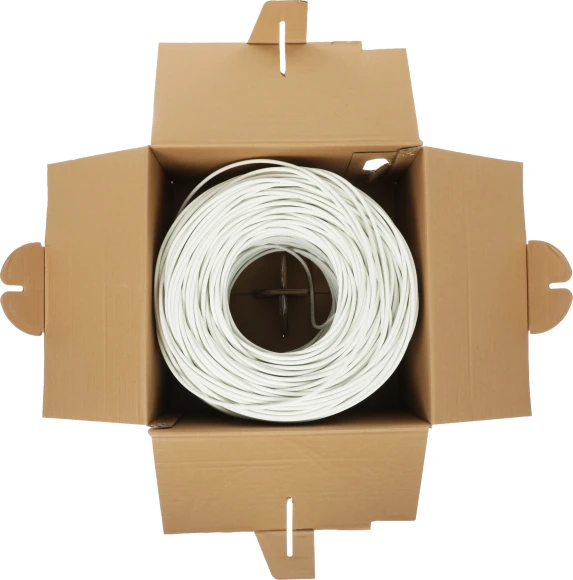 Кабель информационный Lanmaster TWT-5EFTP-LSZH кат.5E FTP 4 пары 24AWG LSZH внутренний 305м белый Кабель информационный Lanmaster TWT-5EFTP-LSZH кат.5E FTP 4 пары 24AWG LSZH внутренний 305м белый