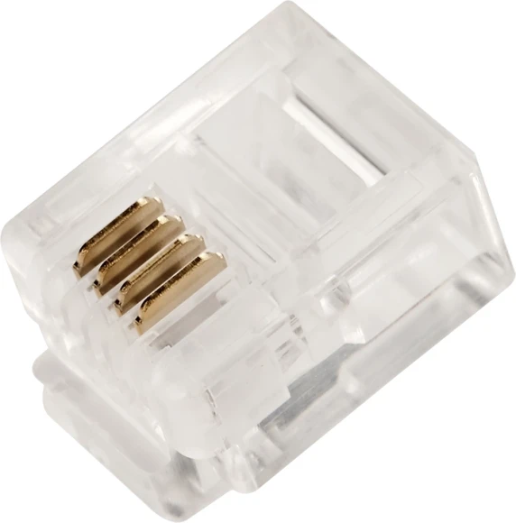 Коннектор Lanmaster (TWT-PL12-6P4C/JR100) UTP кат.3 RJ12 прозрачный (упак.:100шт)