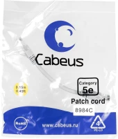 Патч-корд Cabeus PC-UTP-RJ45-CAT.5E-5M U/UTP RJ-45 вил.-вилка RJ-45 кат.5E 5м серый ПВХ Патч-корд Cabeus PC-UTP-RJ45-CAT.5E-5M U/UTP RJ-45 вил.-вилка RJ-45 кат.5E 5м серый ПВХ