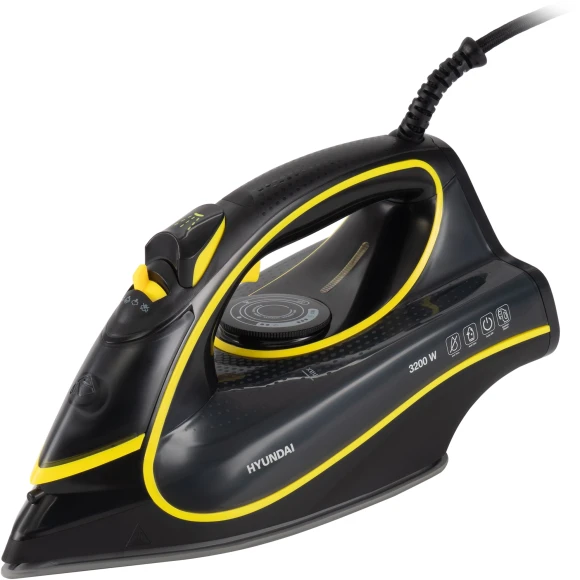 Утюг Hyundai H-SI01560 3200Вт черный/желтый Утюг Hyundai H-SI01560 3200Вт черный/желтый