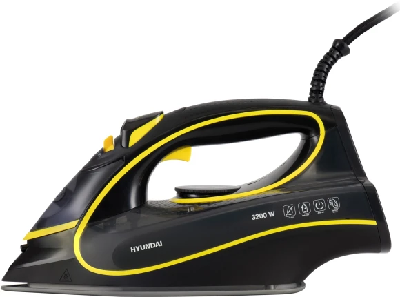 Утюг Hyundai H-SI01560 3200Вт черный/желтый Утюг Hyundai H-SI01560 3200Вт черный/желтый