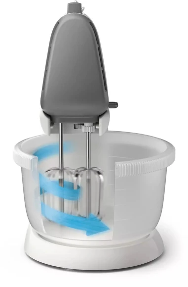 Миксер ручной Philips HR3745 450Вт белый/серый