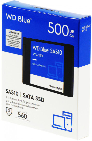 Накопитель SSD WD SATA III 500Gb WDS500G3B0A Blue 2.5"