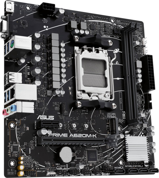 Материнская плата Asus PRIME A620M-K Socket AM5 AMD A620 2xDDR5 mATX AC`97 8ch(7.1) GbLAN RAID+VGA+HDMI Материнская плата Asus PRIME A620M-K Socket AM5 AMD A620 2xDDR5 mATX AC`97 8ch(7.1) GbLAN RAID+VGA+HDMI
