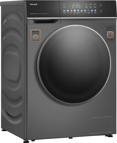 Стиральная машина Weissgauff WMD 62210 Direct Drive Touch Inverter Steam класс: B загр.фронтальная макс.:10.5кг (с сушкой) серый инвертор