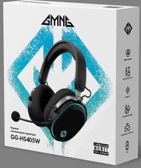 Наушники с микрофоном GMNG GG-HS405W черный/черный мониторные BT/Radio/3.5mm оголовье (1899873) Наушники с микрофоном GMNG GG-HS405W черный/черный мониторные BT/Radio/3.5mm оголовье (1899873)
