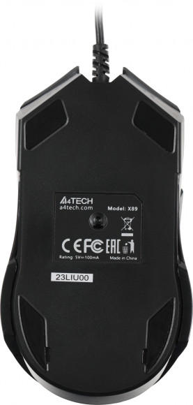 Мышь A4Tech X89 Maze черный оптическая 2400dpi USB 8but (X89 (MAZE))