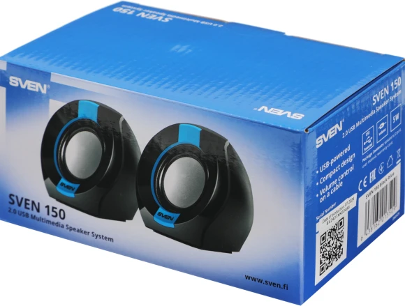 Колонки Sven 150 2.0 черный/синий 5Вт