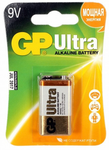 Батарея GP Ultra Alkaline 1604AU 6LR61 9V (1шт)