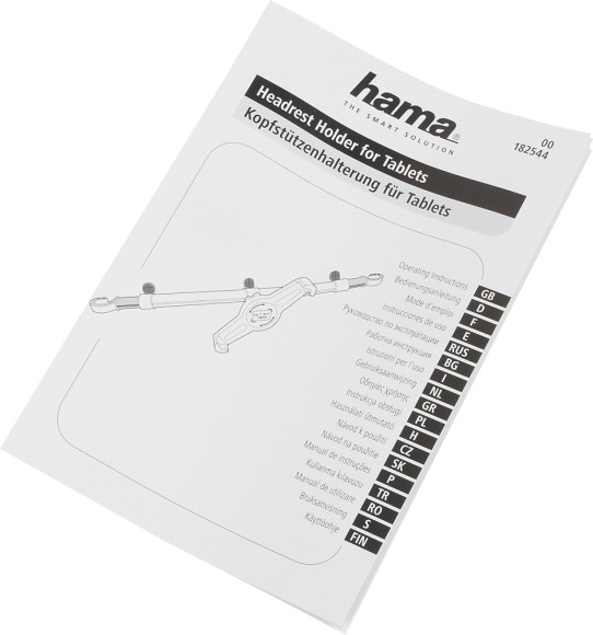 Автомобильный держатель Hama для планшетных компьютеров серебристый (00182544)