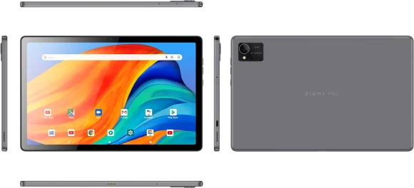 Планшет Digma Pro HIT 16 T616 (2.0) 8C RAM6Gb ROM128Gb 10.4" IPS 2000x1200 4G Android 13 серый 13Mpix 5Mpix BT WiFi microSD 1Tb 7000mAh