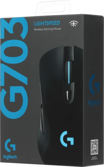 Мышь Logitech G703 LightSpeed черный оптическая 25600dpi беспров. USB 6but (910-005642)
