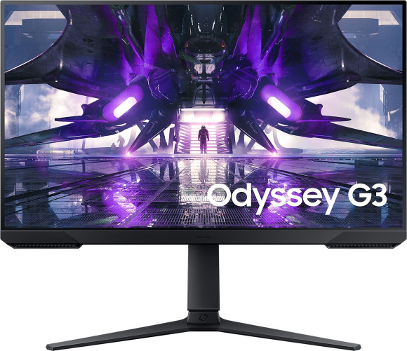 Монитор Samsung 27" Odyssey G3 S27AG320NI черный VA LED 1ms 16:9 HDMI полуматовая HAS Piv 250cd 178гр/178гр 1920x1080 165Hz FreeSync Premium DP WQ 4.8кг