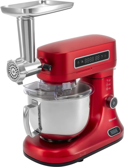 Кухонная машина Rondell RDE-KM900 планетар.вращ. 1900Вт красное вино