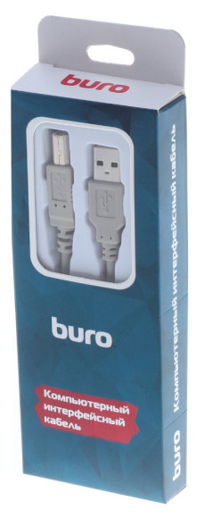 Кабель Buro USB A(m) USB B(m) 1.8м (BHP RET USB_BM18) серый (блистер) Кабель Buro USB A(m) USB B(m) 1.8м (BHP RET USB_BM18) серый (блистер)