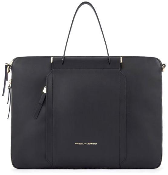 Сумка женская Piquadro Circle CA4021W92/N с отделением для ноутбука 15.6" черная натур.кожа