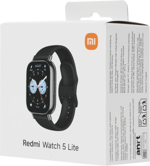 Смарт-часы Xiaomi Redmi Watch 5 Lite 1.96" AMOLED корп.черный рем.черный разм.брасл.:135-205мм (BHR8789GL)