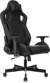 Кресло игровое Knight Gladiator черный экокожа с подголов. крестов. металл
