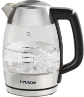 Чайник электрический Hyundai HYK-G9408 1.9л. 2200Вт черный/серебристый корпус: стекло Чайник электрический Hyundai HYK-G9408 1.9л. 2200Вт черный/серебристый корпус: стекло