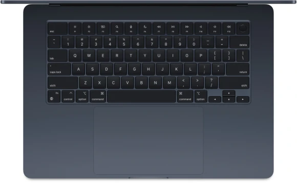 Ноутбук Apple MacBook Air A3241 M4 10 core 16Gb SSD256Gb/10 core GPU 15.3" Liquid Retina (2880x1864) macOS midnight WiFi BT Cam (MW1L3LL/A)