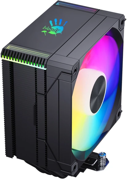 Устройство охлаждения(кулер) Bloody AC-12 ARGB Soc-AM5/AM4/1200/1700/1851 черный 4-pin 14-26dB Al+Cu 230W 582gr Ret (AC-12-ARGB230-BK)