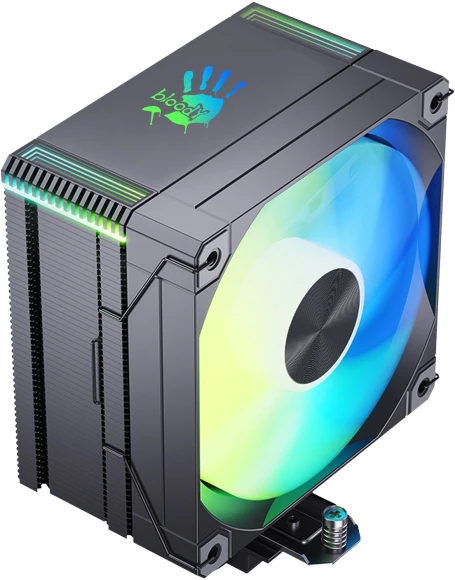 Устройство охлаждения(кулер) Bloody AC-12 ARGB Soc-AM5/AM4/1200/1700/1851 черный 4-pin 14-26dB Al+Cu 230W 582gr Ret (AC-12-ARGB230-BK)