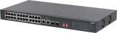 Коммутатор Dahua DH-S3226-24ET-240 24x100Мбит/с 2xКомбо(1000BASE-T/SFP) 2SFP 24PoE неуправляемый