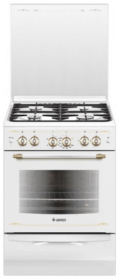 Плита Газовая Gefest ПГ 6100-02 0181 белый реш.чугун