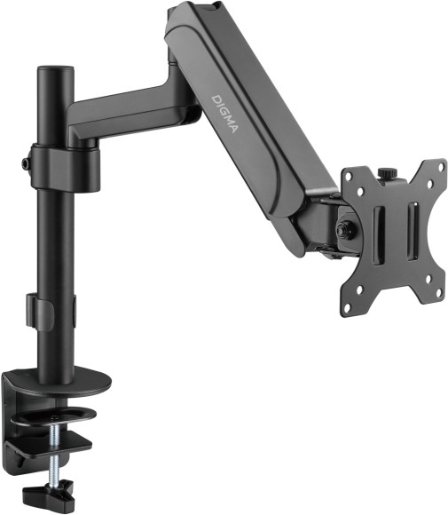 Кронштейн для мониторов ЖК Digma D-MM201 черный 17"-32" макс.9кг крепление к столешнице поворот и наклон Кронштейн для мониторов ЖК Digma D-MM201 черный 17"-32" макс.9кг крепление к столешнице поворот и наклон