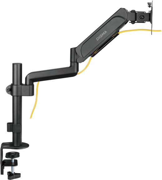 Кронштейн для мониторов ЖК Digma D-MM201 черный 17"-32" макс.9кг крепление к столешнице поворот и наклон Кронштейн для мониторов ЖК Digma D-MM201 черный 17"-32" макс.9кг крепление к столешнице поворот и наклон