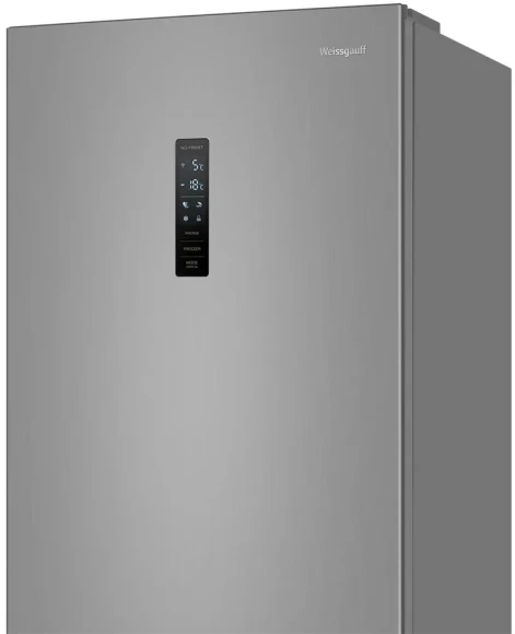 Холодильник Weissgauff WRK 2000 Total NoFrost Inverter Inox 2-хкамерн. нержавеющая сталь инвертер