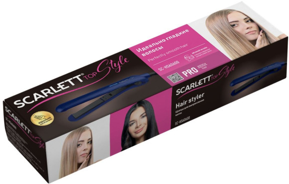 Выпрямитель Scarlett SC-HS60600 30Вт синий/черный макс.темп.:220С покрытие:керамическое (HS60600)