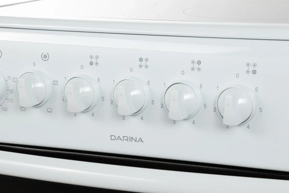 Плита Электрическая Darina B 3607 W белый/черный стеклокерамика (без крышки)