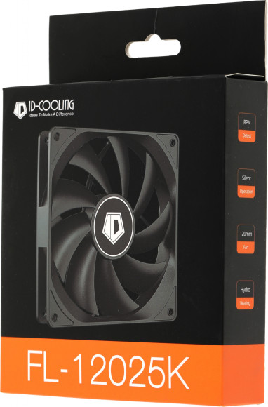 Вентилятор для корпуса ID-Cooling FL-12025K 120х120x25 черный 3-pin 21дБ Ret