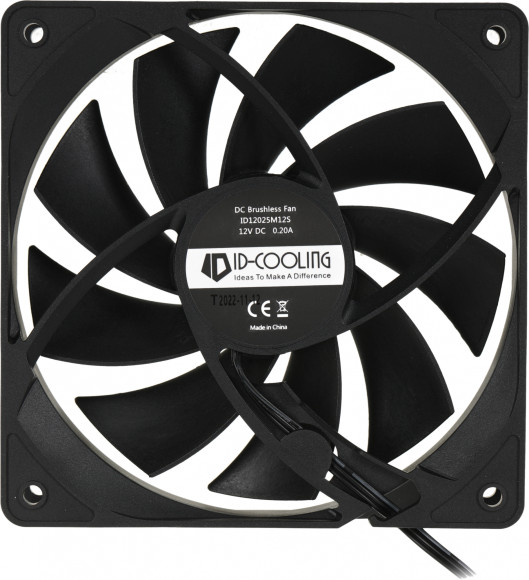 Вентилятор для корпуса ID-Cooling FL-12025K 120х120x25 черный 3-pin 21дБ Ret