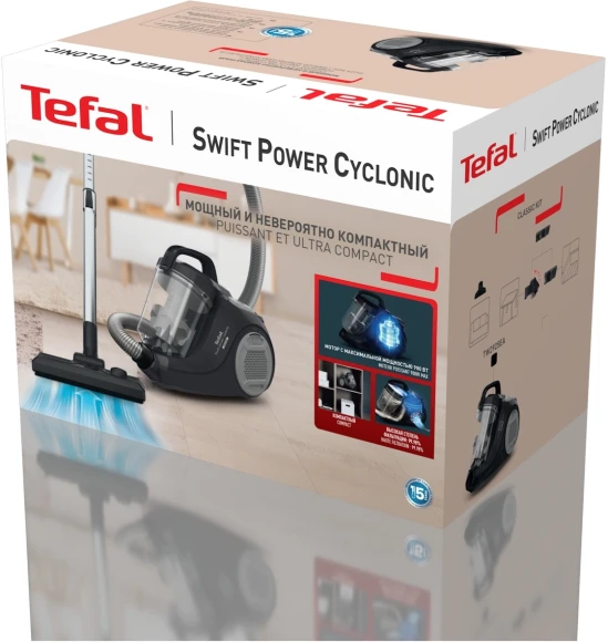 Пылесос Tefal Swift Power Cyclonic TW2925EA 2100Вт черный Пылесос Tefal Swift Power Cyclonic TW2925EA 2100Вт черный