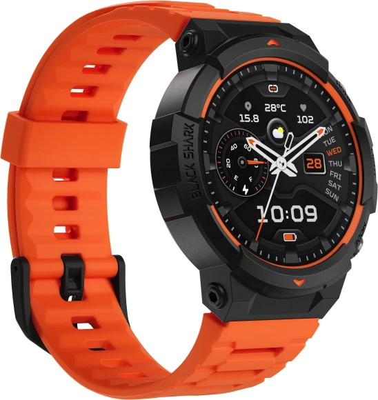 Смарт-часы Black Shark BS-W2402 (GS3 Sport) 1.43" AMOLED корп.черный рем.оранжевый разм.брасл.:140-220мм (6977541630604) Смарт-часы Black Shark BS-W2402 (GS3 Sport) 1.43" AMOLED корп.черный рем.оранжевый разм.брасл.:140-220мм (6977541630604)
