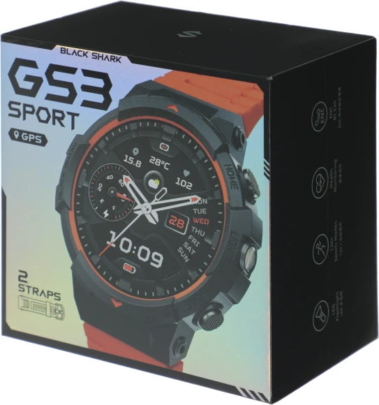 Смарт-часы Black Shark BS-W2402 (GS3 Sport) 1.43" AMOLED корп.черный рем.оранжевый разм.брасл.:140-220мм (6977541630604) Смарт-часы Black Shark BS-W2402 (GS3 Sport) 1.43" AMOLED корп.черный рем.оранжевый разм.брасл.:140-220мм (6977541630604)