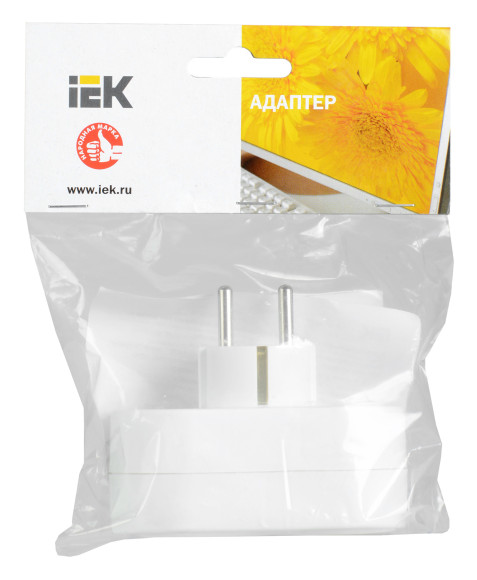 Сетевой разветвитель IEK Т-01/02 (2 розетки) белый (блистер) Сетевой разветвитель IEK Т-01/02 (2 розетки) белый (блистер)