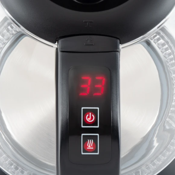 Чайник электрический Starwind SKS3036 1.7л. 2200Вт черный корпус: стекло