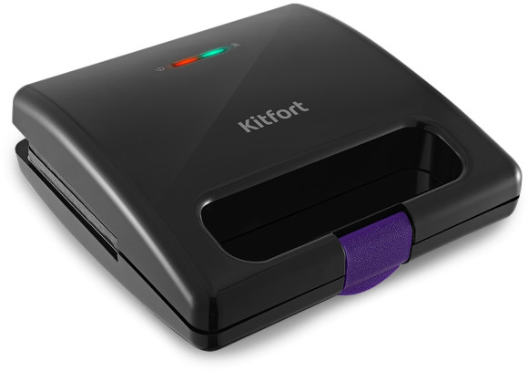 Вафельница Kitfort КТ-3611 800Вт черный/фиолетовый Вафельница Kitfort КТ-3611 800Вт черный/фиолетовый