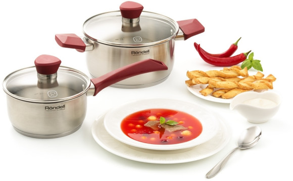 Кастрюля Rondell Strike RDS-814 2.8л. d=20см (с крышкой) стальной