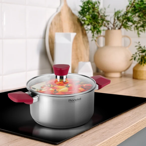 Кастрюля Rondell Strike RDS-814 2.8л. d=20см (с крышкой) стальной