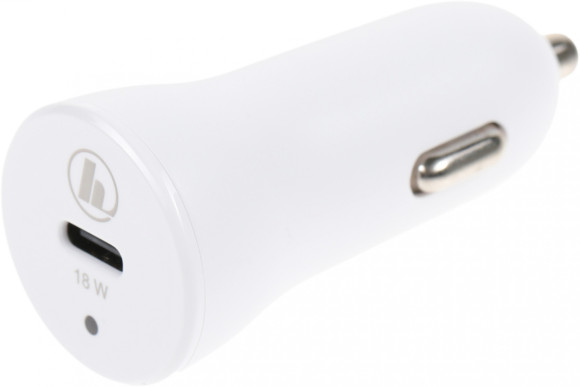 Автомобильное зар./устр. Hama H-183297 18W 3A (PD) USB Type-C для Apple белый (00183297)