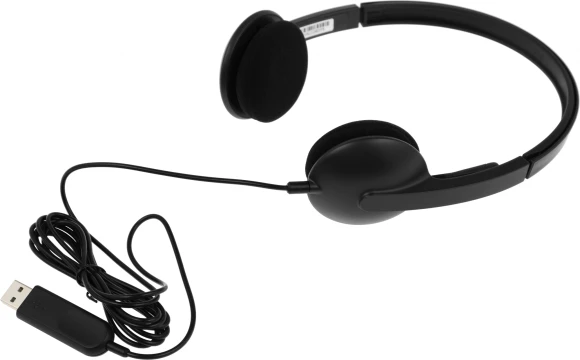 Наушники с микрофоном Logitech H340 черный 1.8м накладные USB оголовье (981-000509)