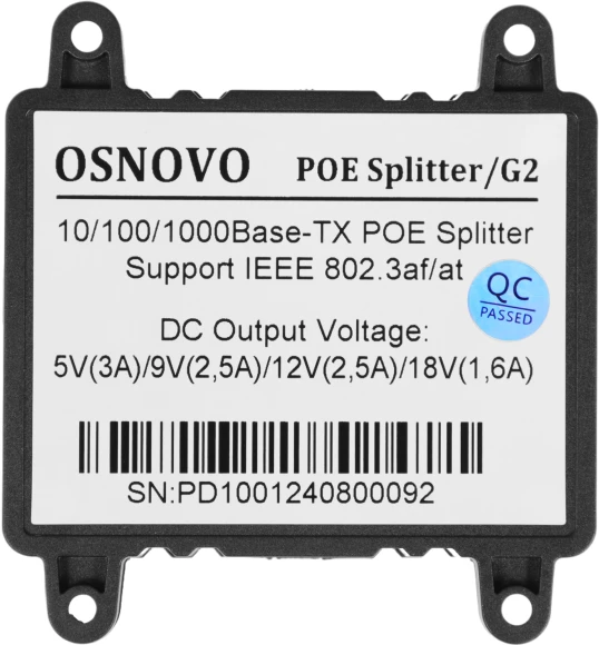 Сплиттер PoE Osnovo PoE Splitter/G2 Сплиттер PoE Osnovo PoE Splitter/G2